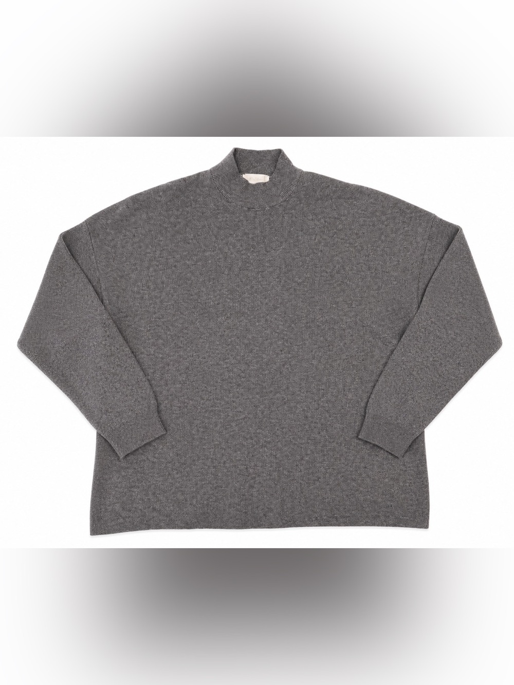Altar’d State Ribbed Mock Neck Sweater Women’s Size L/XL Gray Cozy Knit Pullover